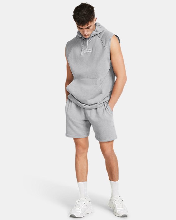 Men's UA Rival Terry Heavyweight Shorts in Gray image number 2